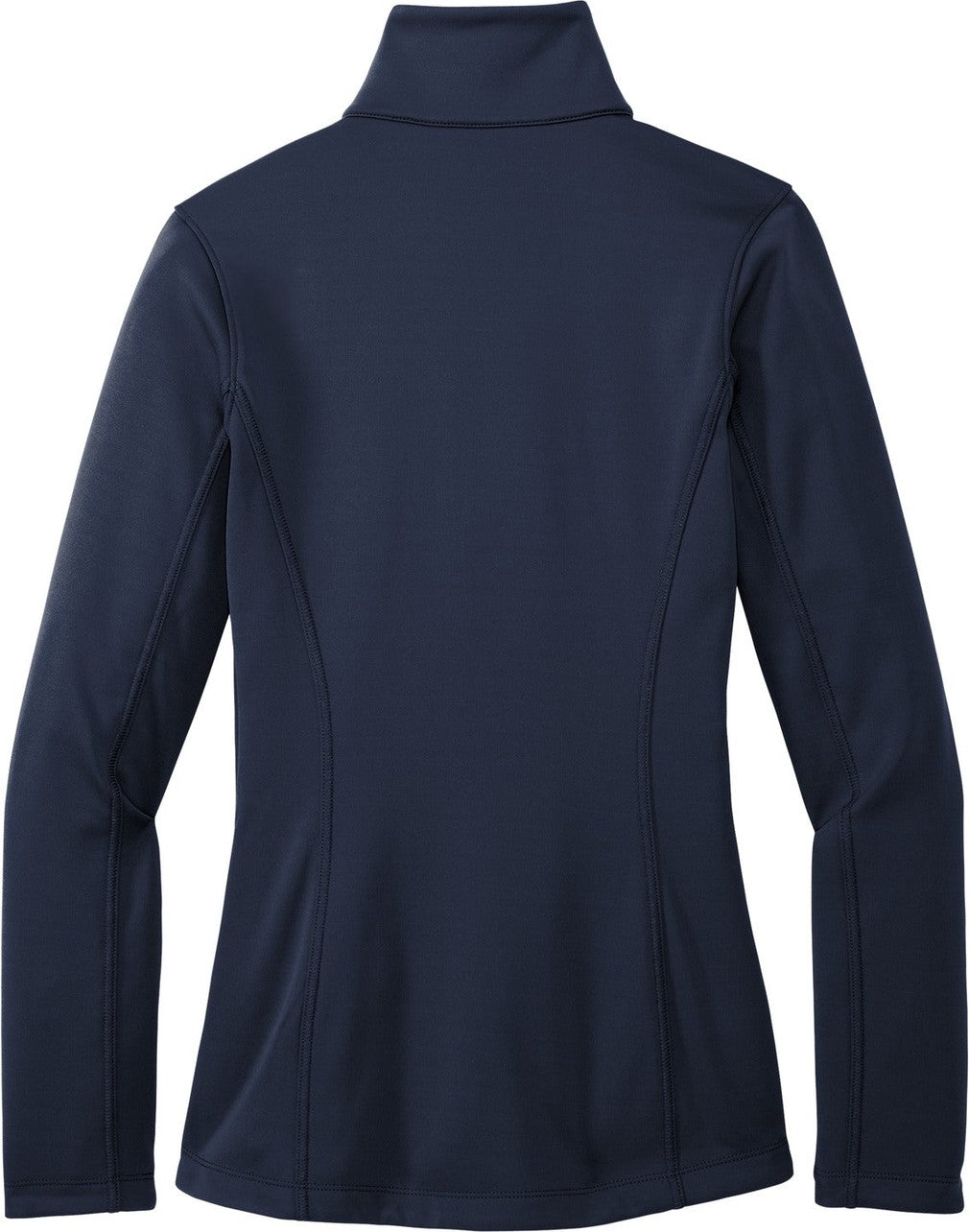 Rear View of RiverBlNv Port Authority Women's Smooth Fleece 1/4-Zip L804