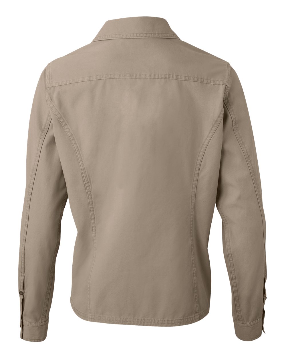Rear View of Rope Sawtooth Collection Women&#39;s Mortar Long Sleeve Shirt - 8284