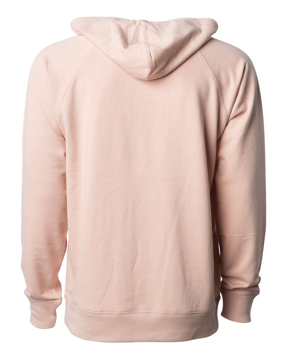 Rear View of Rose Icon Lightweight Loopback Terry Hooded Sweatshirt - SS1000