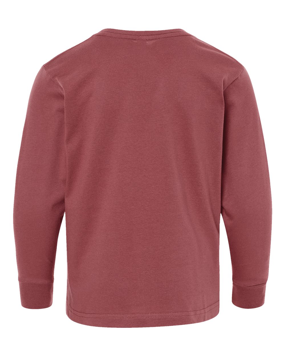 Front View of Rouge Youth Fine Jersey Long Sleeve Tee - 6201