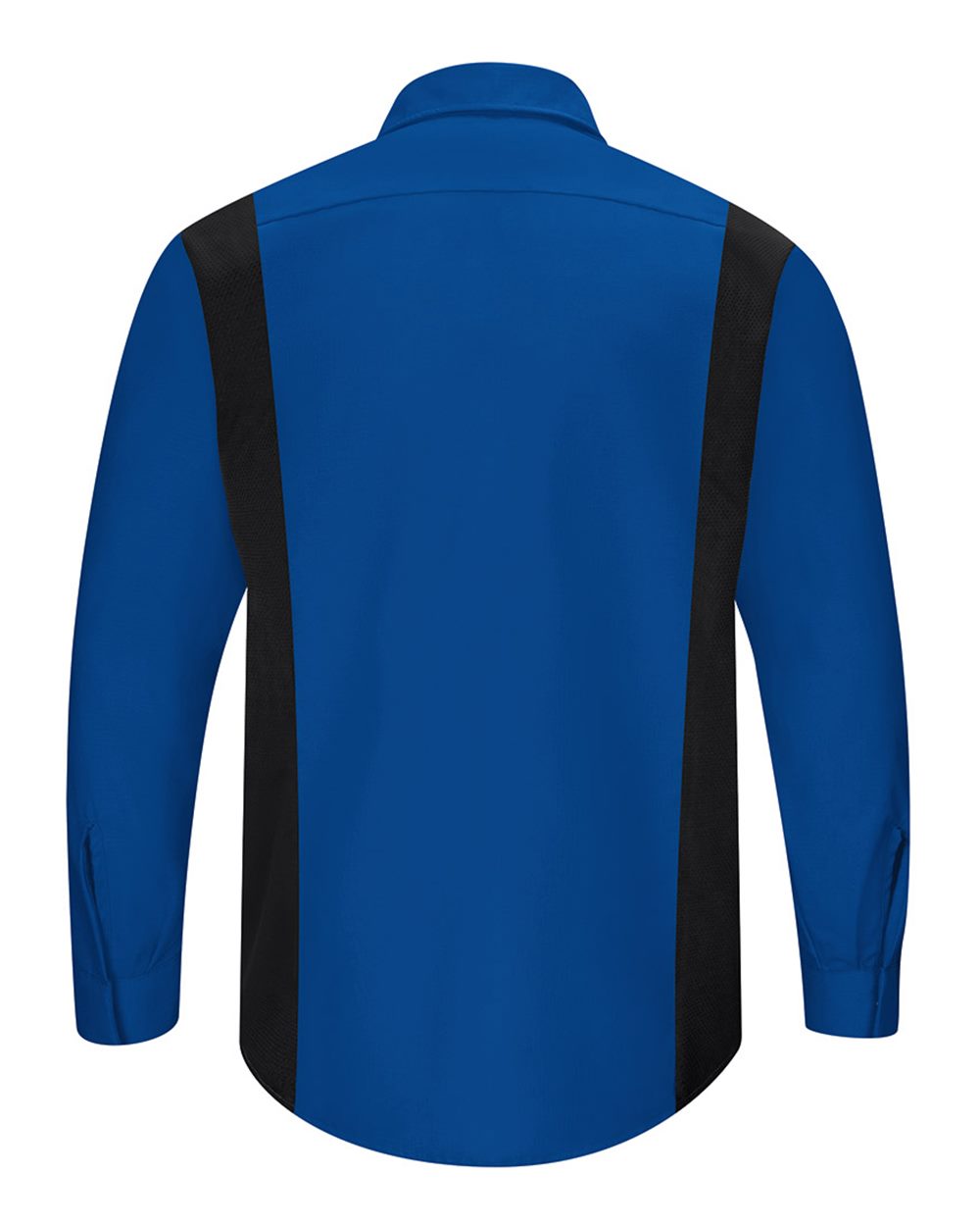 Front View of Royal Blue/ Black Performance Plus Long Sleeve Shirt with OilBlok Technology - SY32