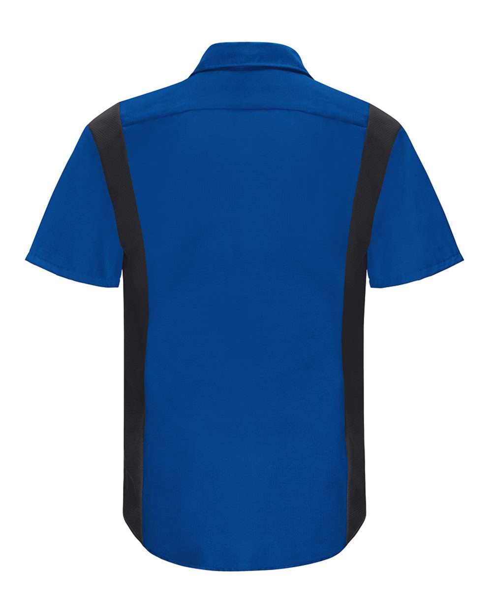 Front View of Royal Blue/ Black Performance Plus Short Sleeve Shirt with Oilblok Technology - SY42