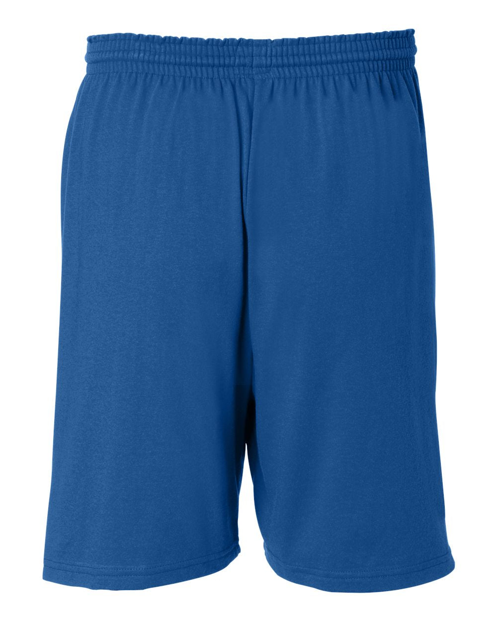 Rear View of Royal Blue Cotton Gym Shorts - 8187