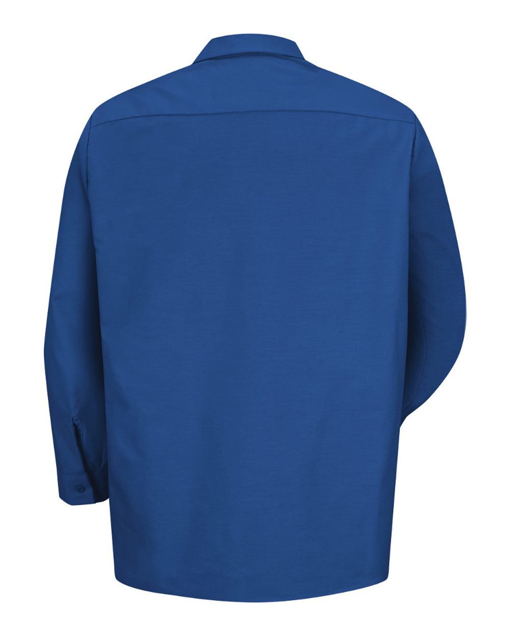 Front View of Royal Blue Industrial Long Sleeve Work Shirt - SP14