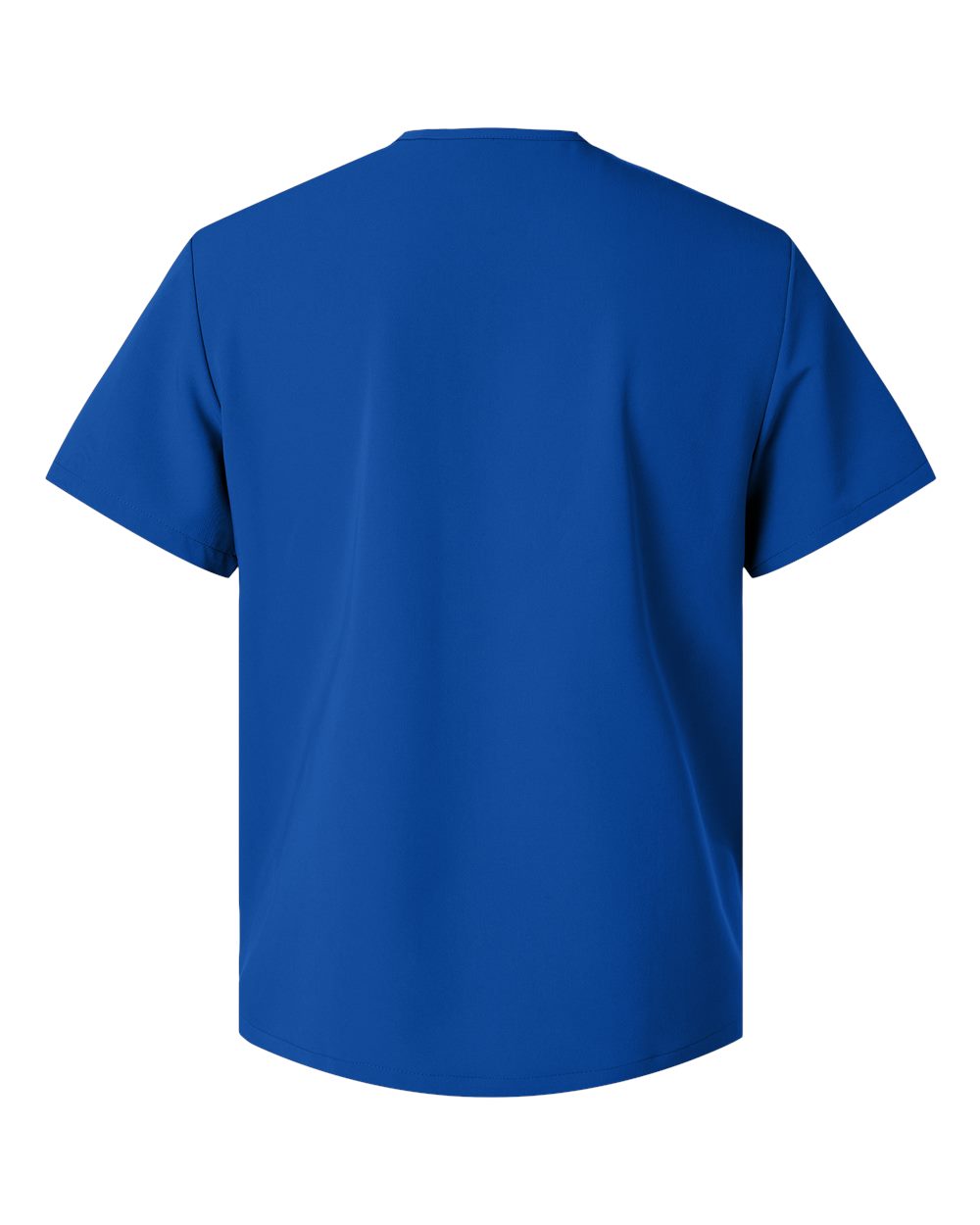 Front View of Royal Blue Platt 3-Pocket Scrub V-Neck Top - M10002
