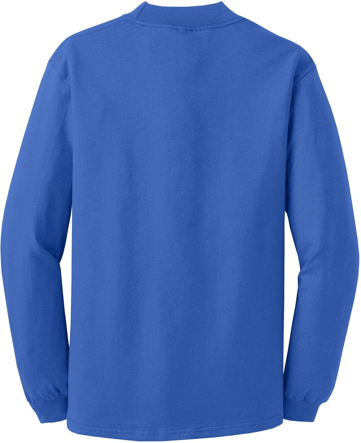 Front View of Royal Blue Port & Co Essential Mock Turtleneck. PC61M
