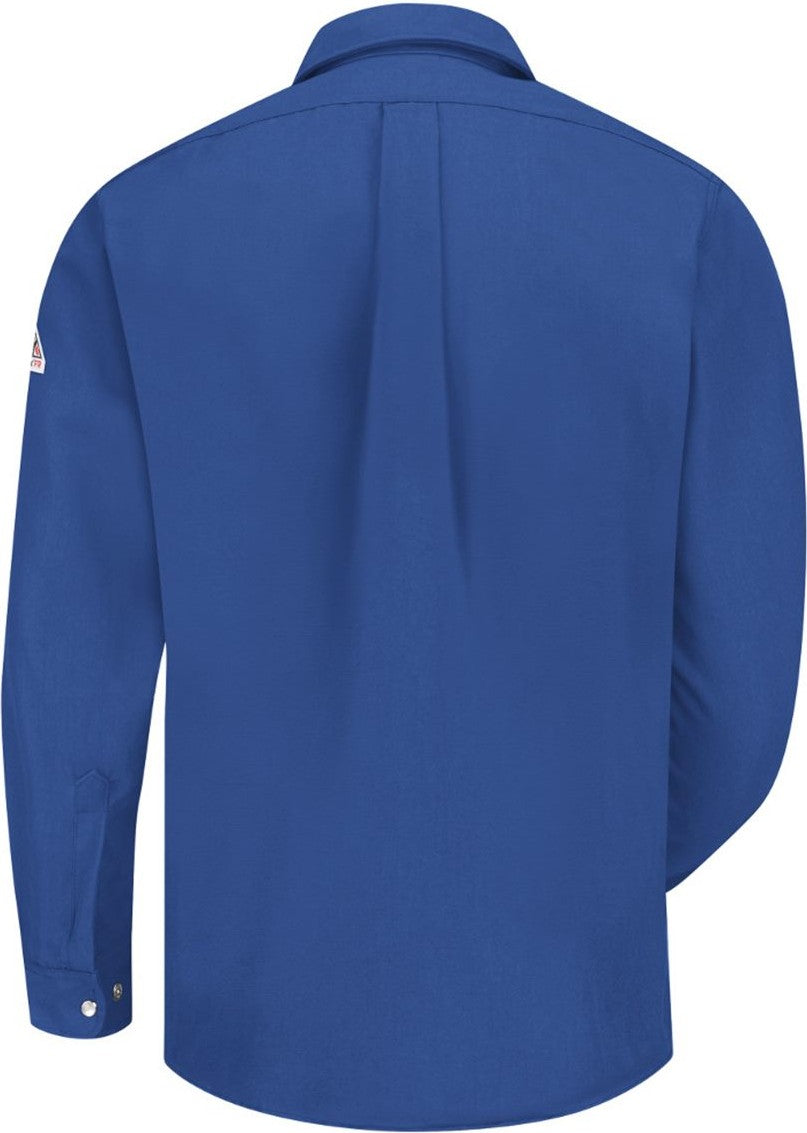 Front View of Royal Blue Snap-Front Uniform Shirt - Nomex® IIIA - 4.5 oz. - SNS2
