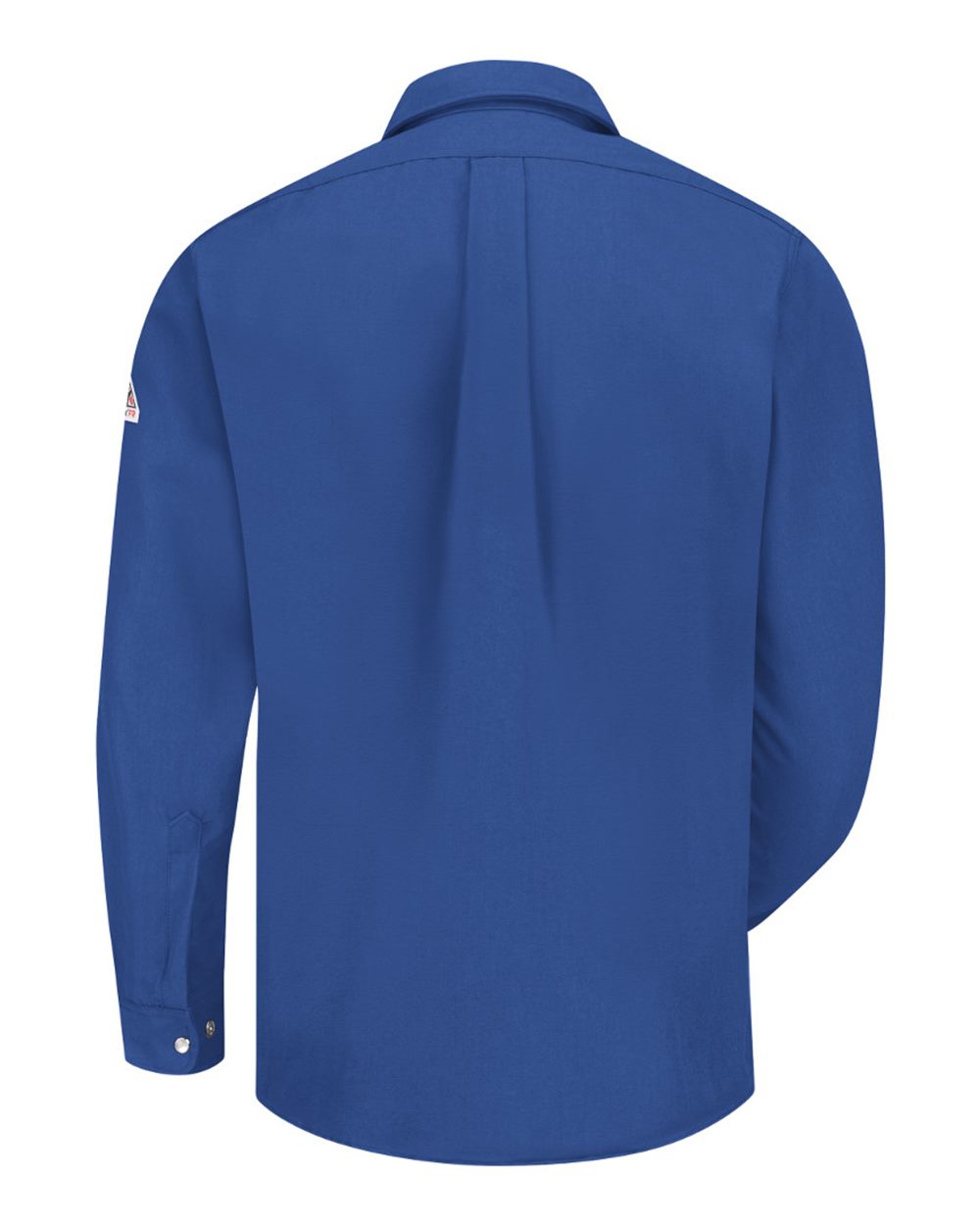 Rear View of Royal Blue Snap-Front Uniform Shirt - Nomex® IIIA - 4.5 oz. - Tall Sizes - SNS2T