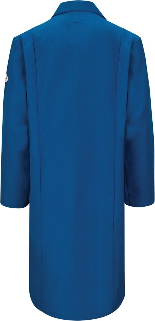 Rear View of Royal Blue Women&#39;s Lab Coat - Nomex® IIIA - 4.5 oz. - KNL3