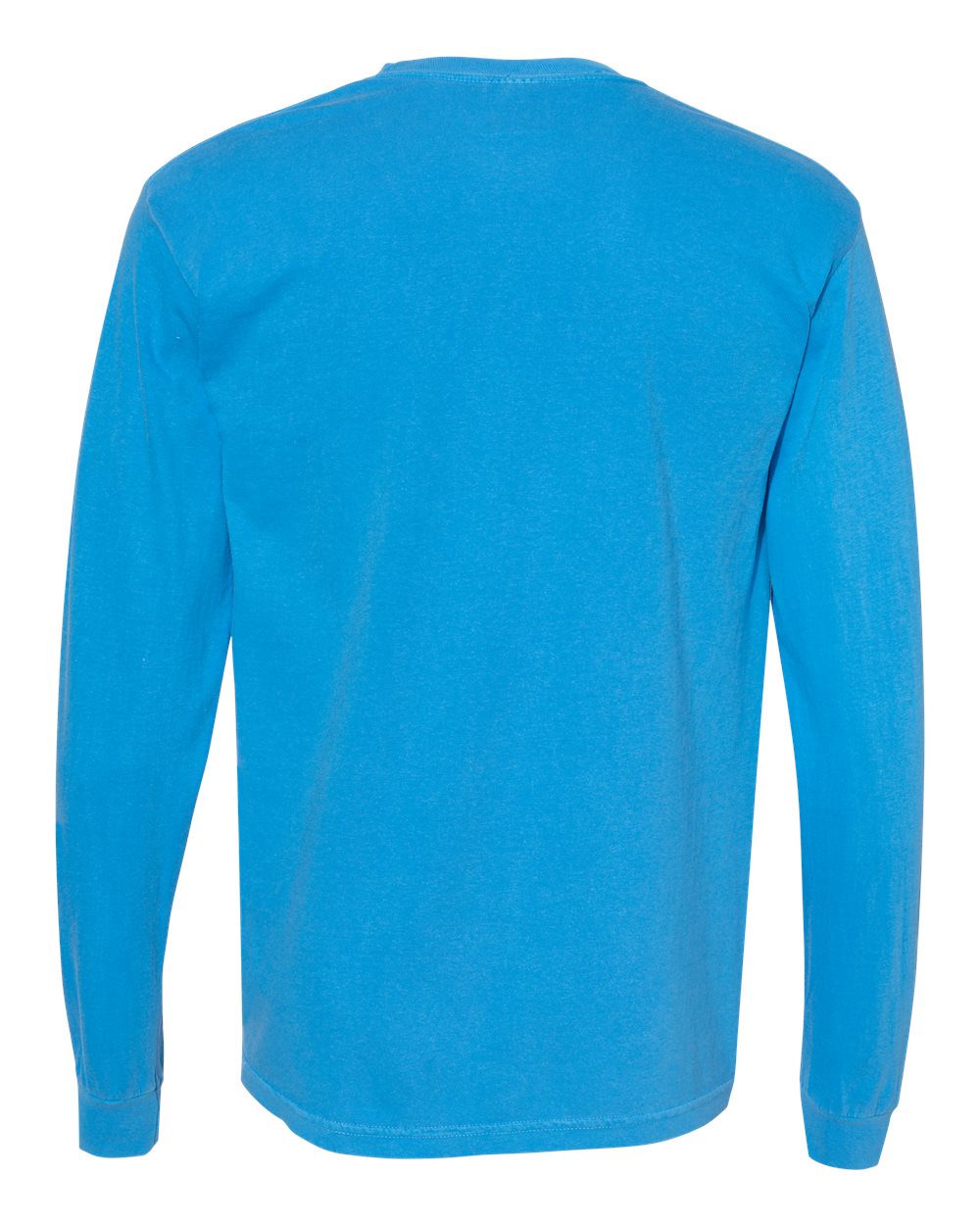 Front View of Royal Caribe Garment-Dyed Heavyweight Long Sleeve T-Shirt - 6014