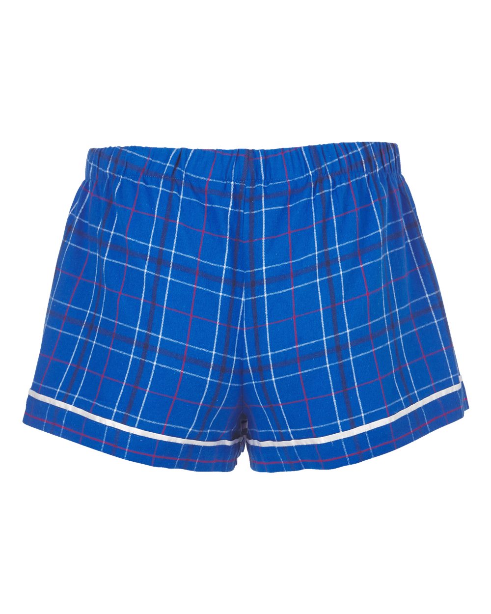 Front View of Royal Field Day Plaid Women's Flannel Shorts - BW6501