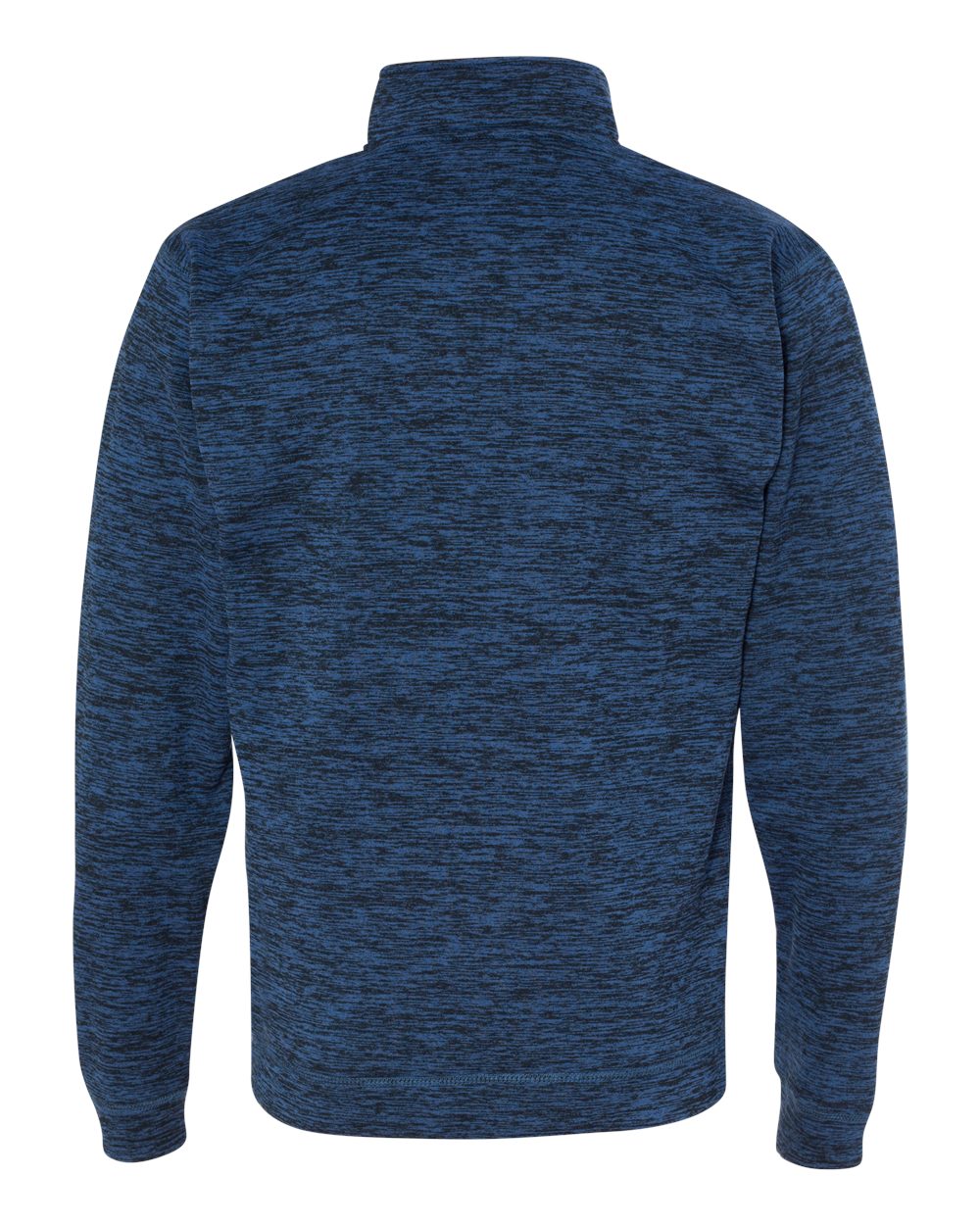 Front View of Royal Fleck Cosmic Fleece Quarter-Zip Sweatshirt - 8614