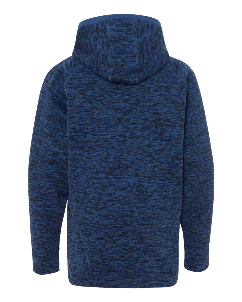 Front View of Royal Fleck/ Royal Youth Cosmic Fleece Hooded Sweatshirt - 8610