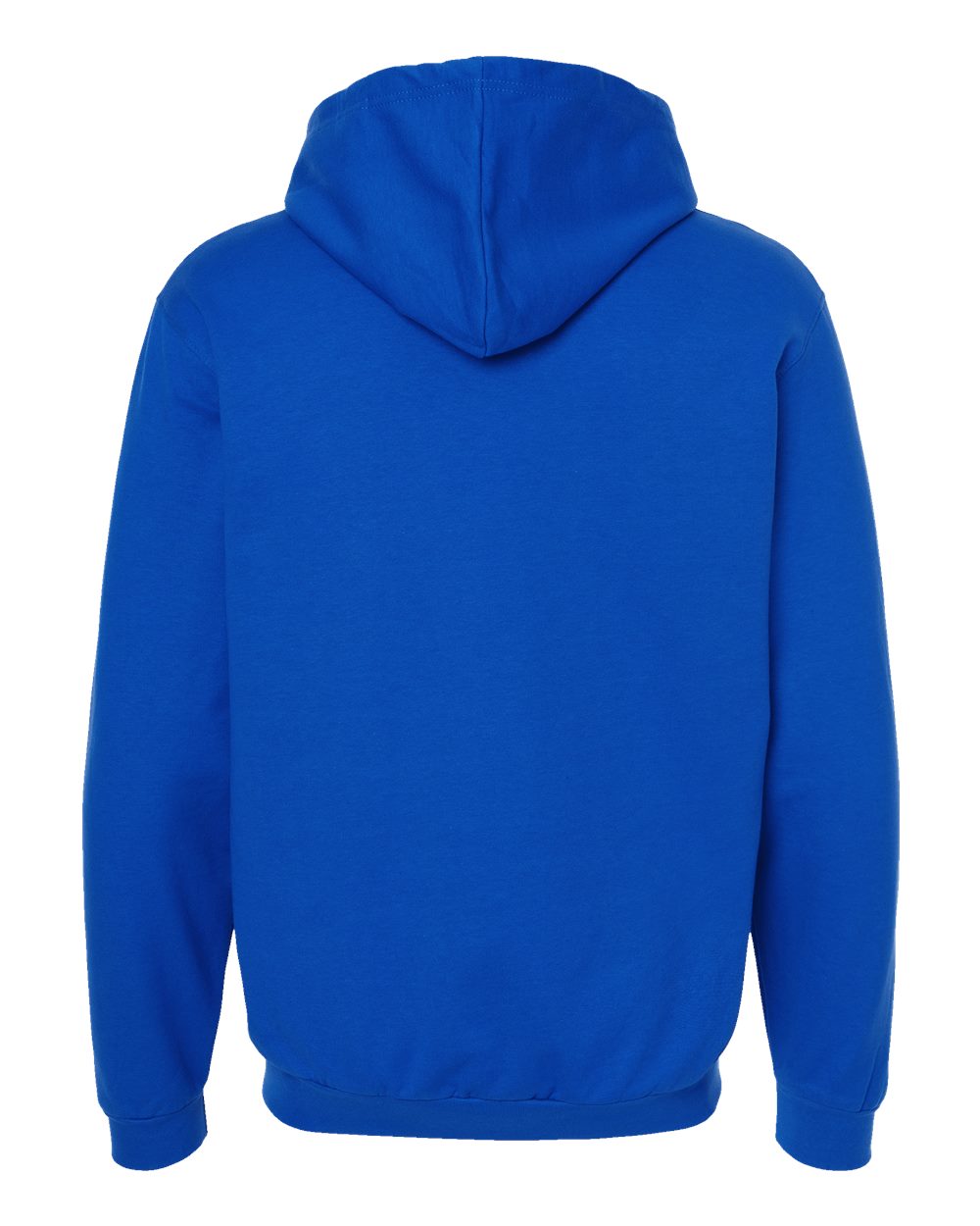 Rear View of Royal Full-Zip Hooded Sweatshirt - 331