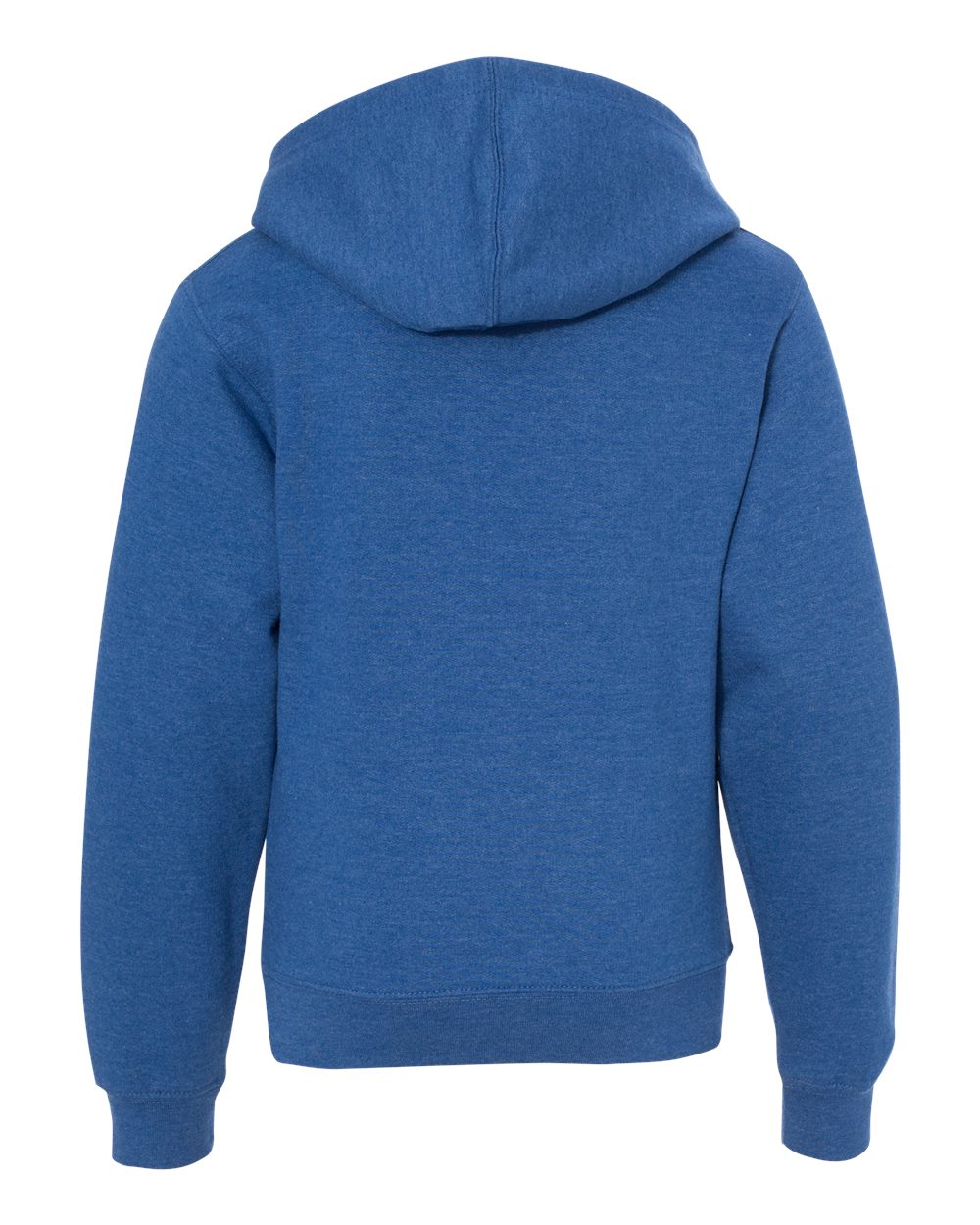 Front View of Royal Heather Youth Midweight Hooded Sweatshirt - SS4001Y