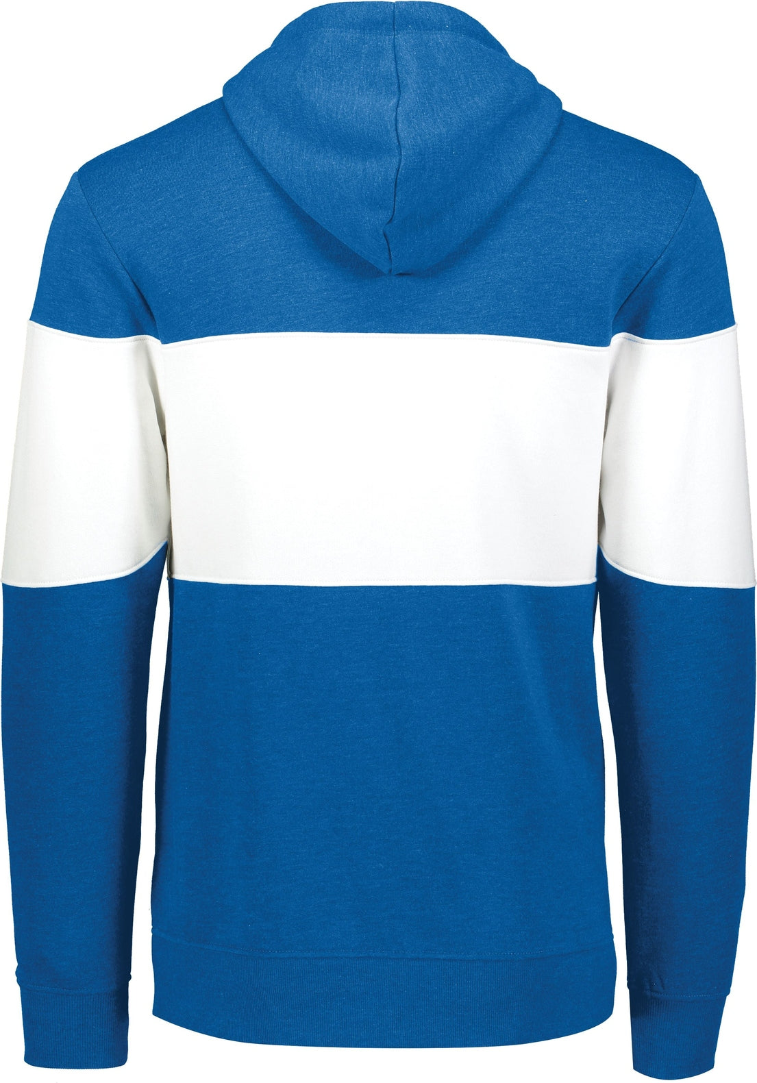 Rear View of ROYAL HEATHER/WHITE ALL-AMERICAN HOODIE
