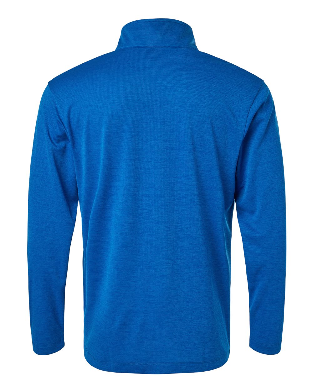 Rear View of Royal Melange Performance Mélange Quarter-Zip Pullover - 4HM700