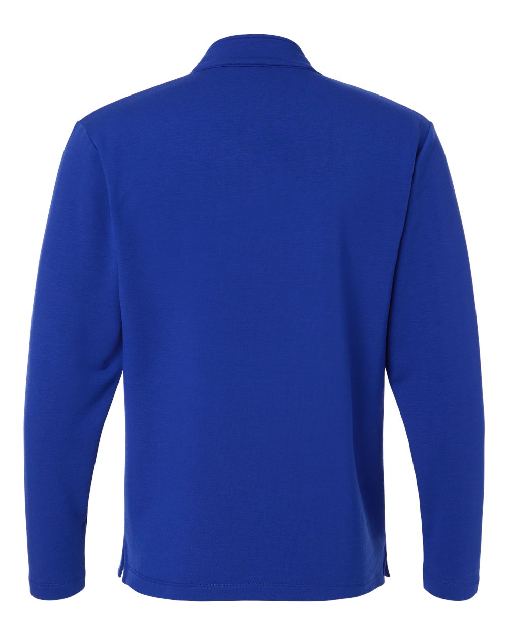 Rear View of Royal Men's Stretch Quarter-Zip Fleece Pullover - STF870 plain