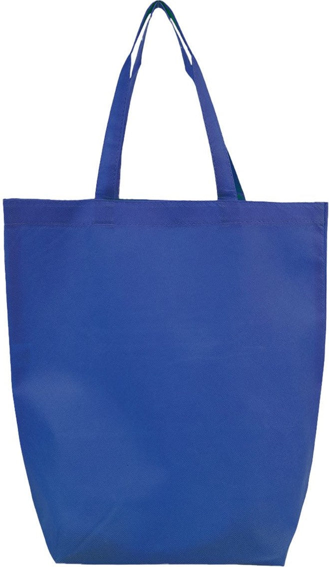 Front View of Royal Non-Woven Gusset Bottom Tote - Q1251