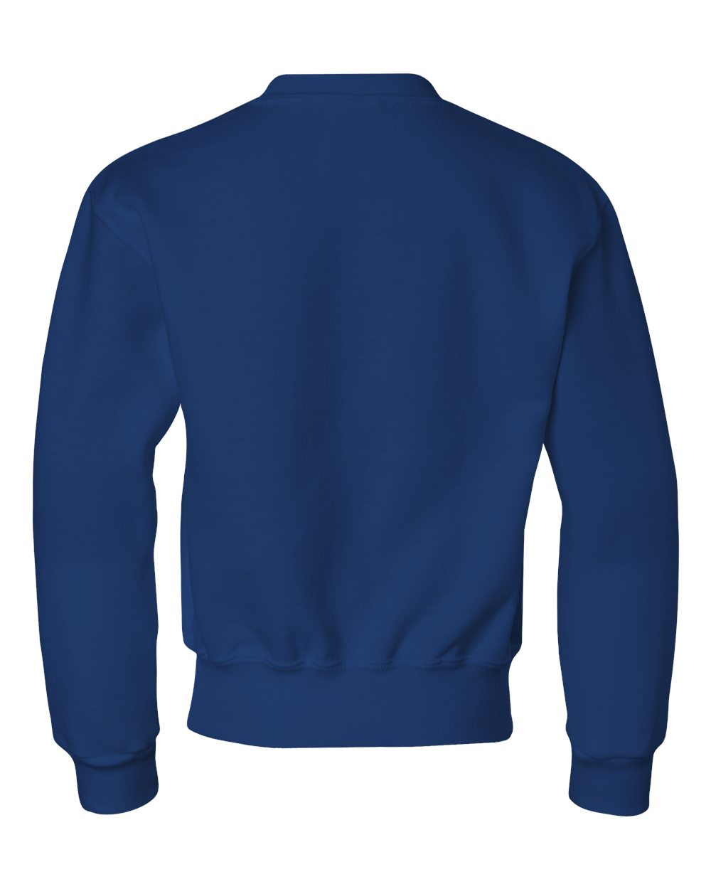 Rear View of Royal NuBlend® Youth Crewneck Sweatshirt - 562BR