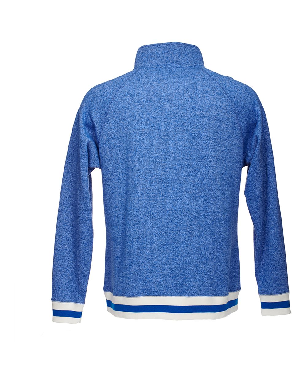 Front View of Royal Pepper Peppered Fleece Quarter-Zip Sweatshirt - 8703
