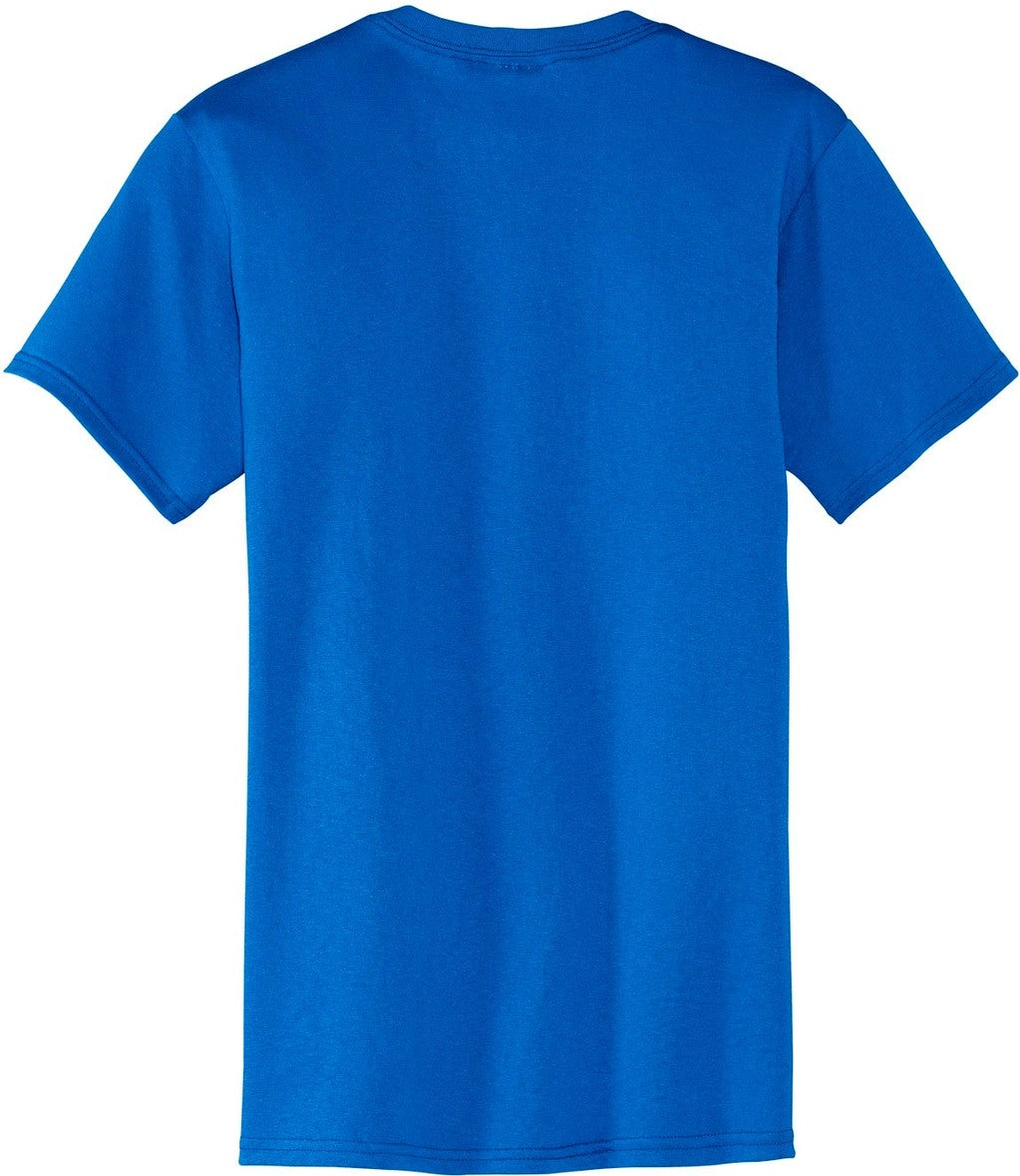 Front View of Royal Port & Co Core Blend Pocket Tee. PC55P