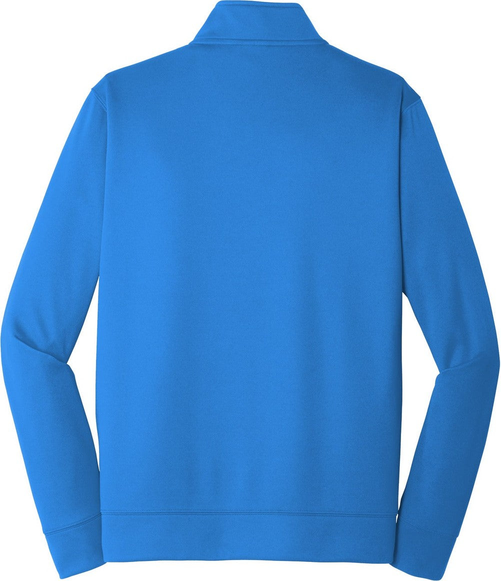 Front View of Royal Port & Co Performance Fleece 1/4-Zip Pullover Sweatshirt. PC590Q