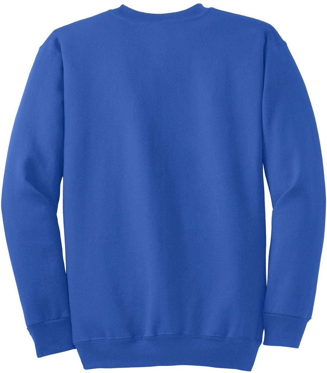 Front View of Royal Port & Co Tall Essential Fleece Crewneck Sweatshirt. PC90T