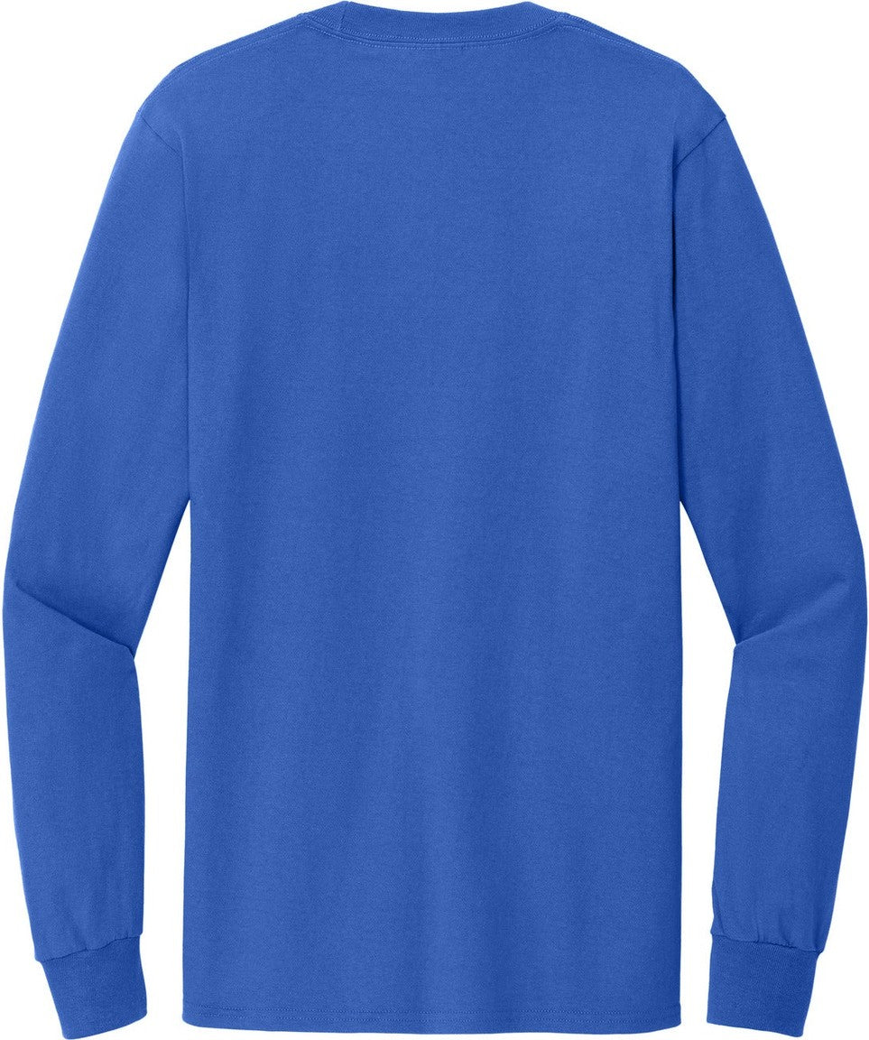 Rear View of Royal Port & Co Tall Long Sleeve Essential Tee. PC61LST
