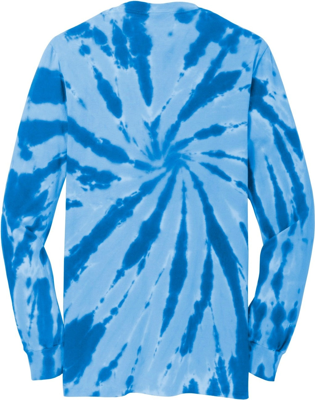 Front View of Royal Port & Co Tie-Dye Long Sleeve Tee. PC147LS