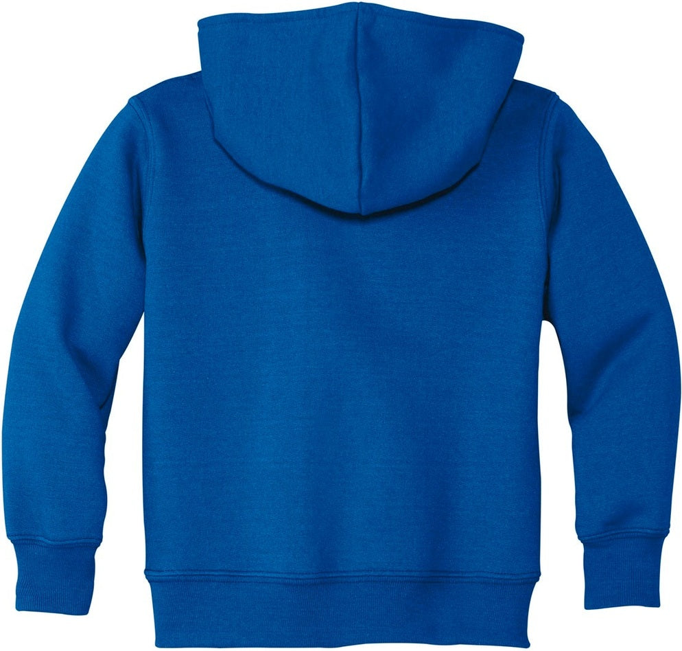 Front View of Royal Port & Co Toddler Core Fleece Pullover Hooded Sweatshirt. CAR78TH