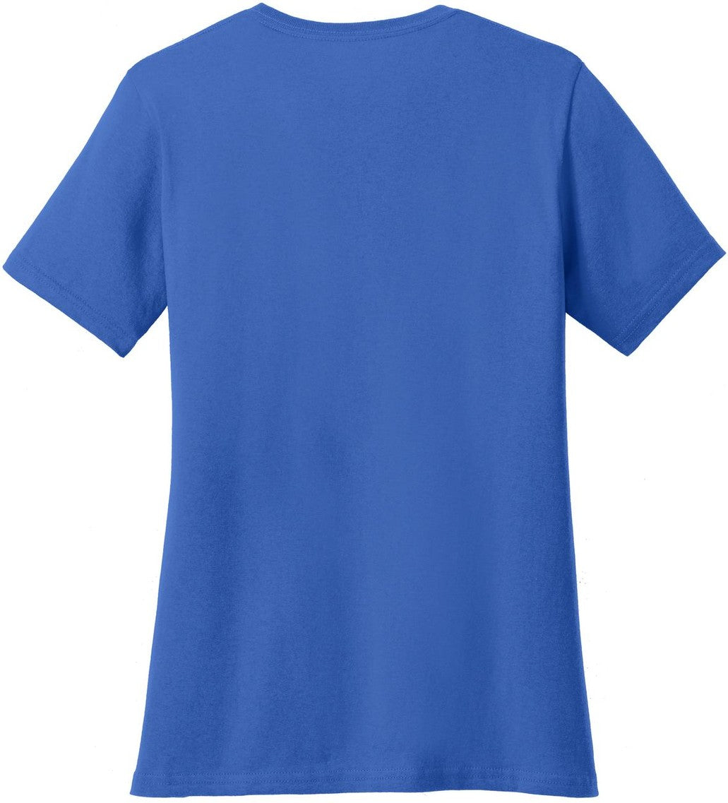 Rear View of Royal Port & Co Women's Core Blend Tee. LPC55