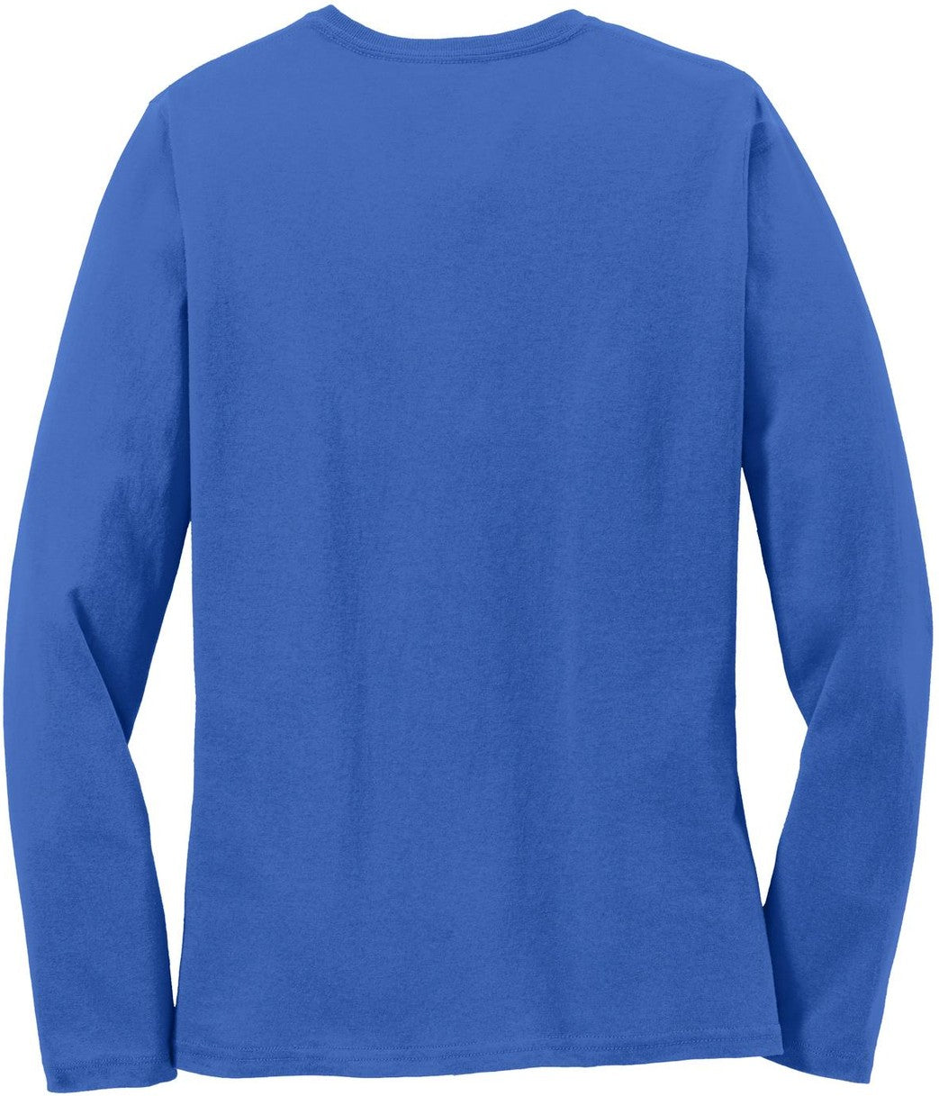 Front View of Royal Port & Co Women's Long Sleeve Core Cotton Tee. LPC54LS