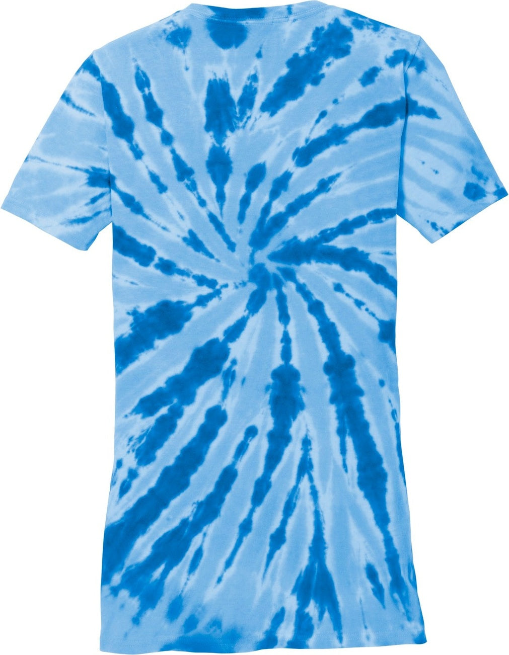 Front View of Royal Port & Co Women's Tie-Dye V-Neck Tee. LPC147V