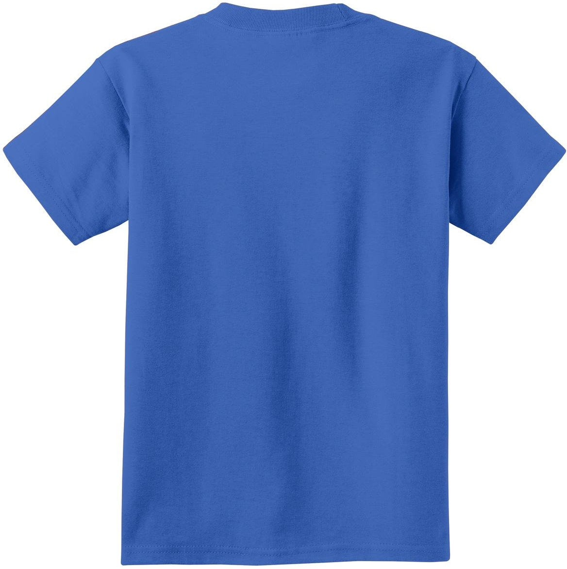 Rear View of Royal Port & Co Youth Essential Tee. PC61Y