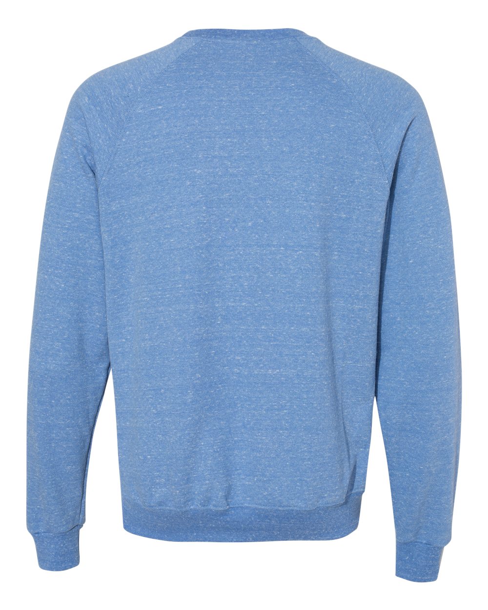 Front View of Royal Snow Heather French Terry Crewneck Sweatshirt - 91MR