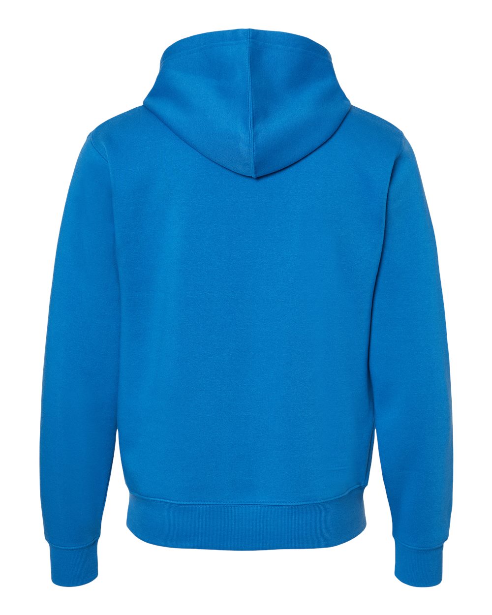 Rear View of Royal Solid Triblend Fleece Hooded Sweatshirt - 8871