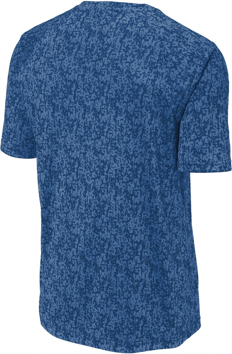 Front View of Royal Sport-Tek Digi Camo Tee. ST460