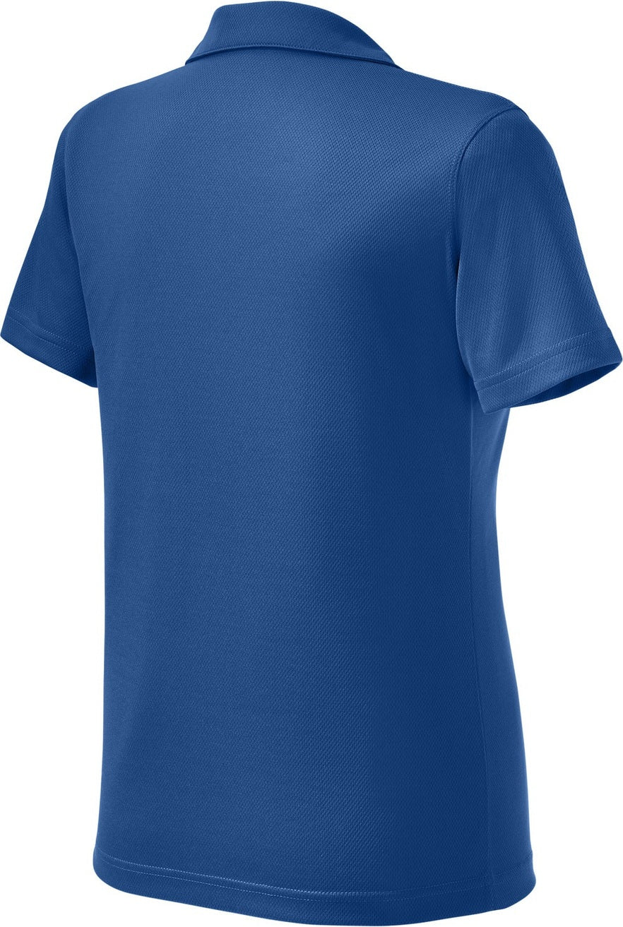 Rear View of Royal Sport-Tek Women's Dri-Mesh V-Neck Polo. L469