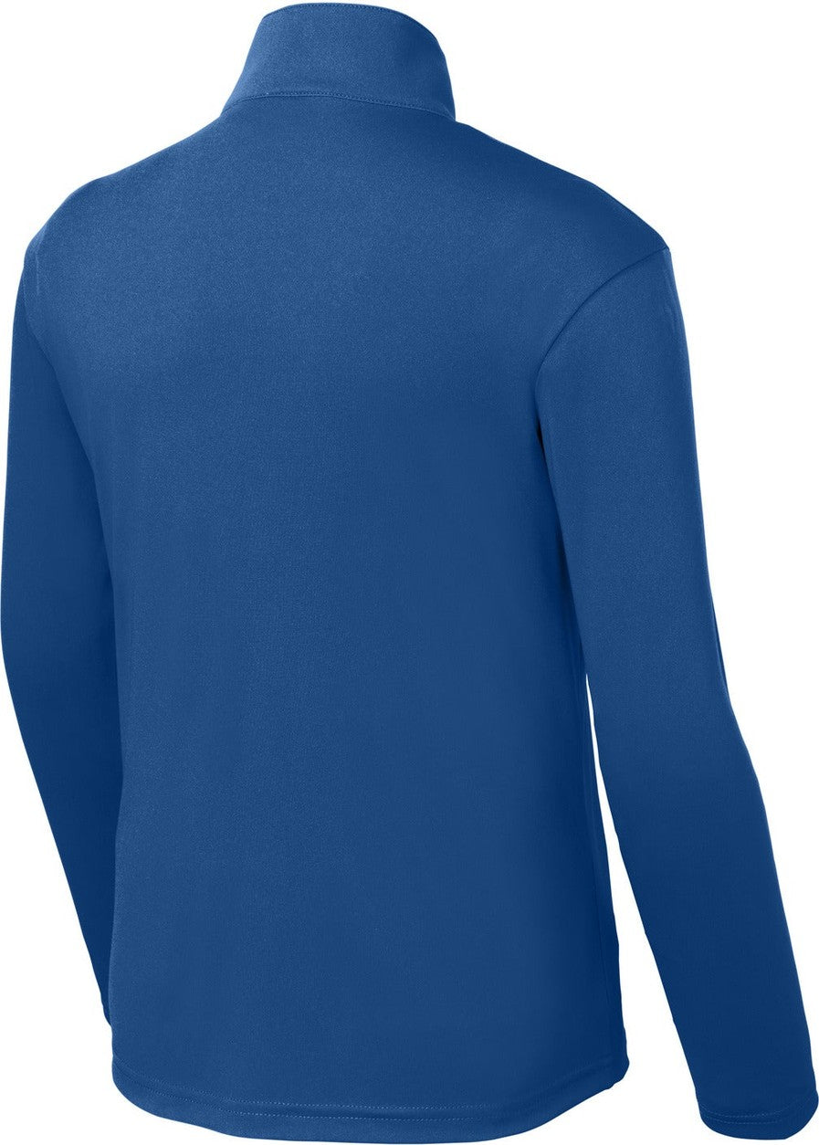 Rear View of Royal Sport-Tek Youth PosiCharge Competitor 1/4-Zip Pullover. YST357