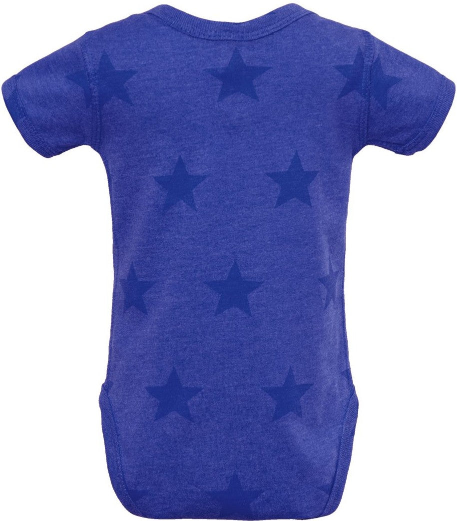 Front View of Royal Star Infant Star Print Bodysuit - 4329