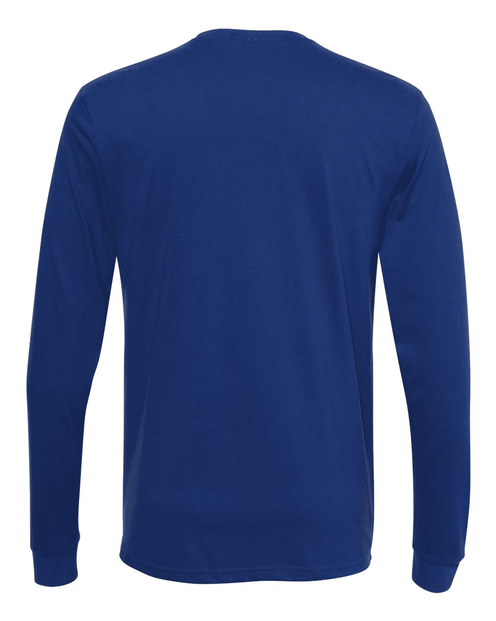 Front View of Royal Sueded Long Sleeve T-Shirt - 6411