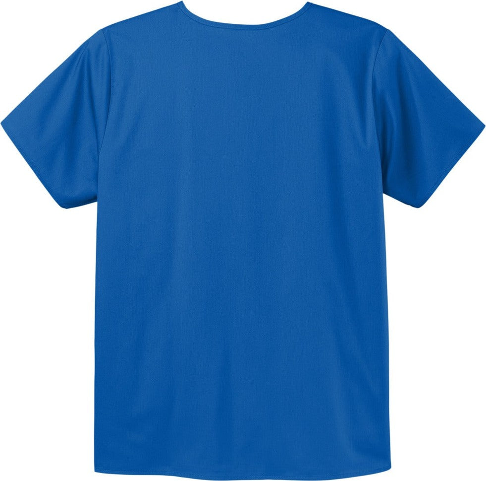 Front View of Royal Wink Unisex WorkFlex Chest Pocket V-Neck Top WW3160