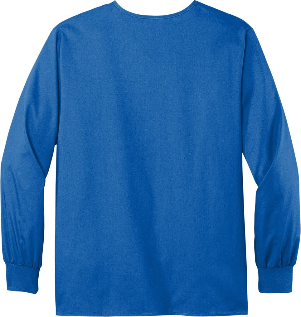 Rear View of Royal Wink Unisex WorkFlex Snap-Front Scrub Jacket WW3080