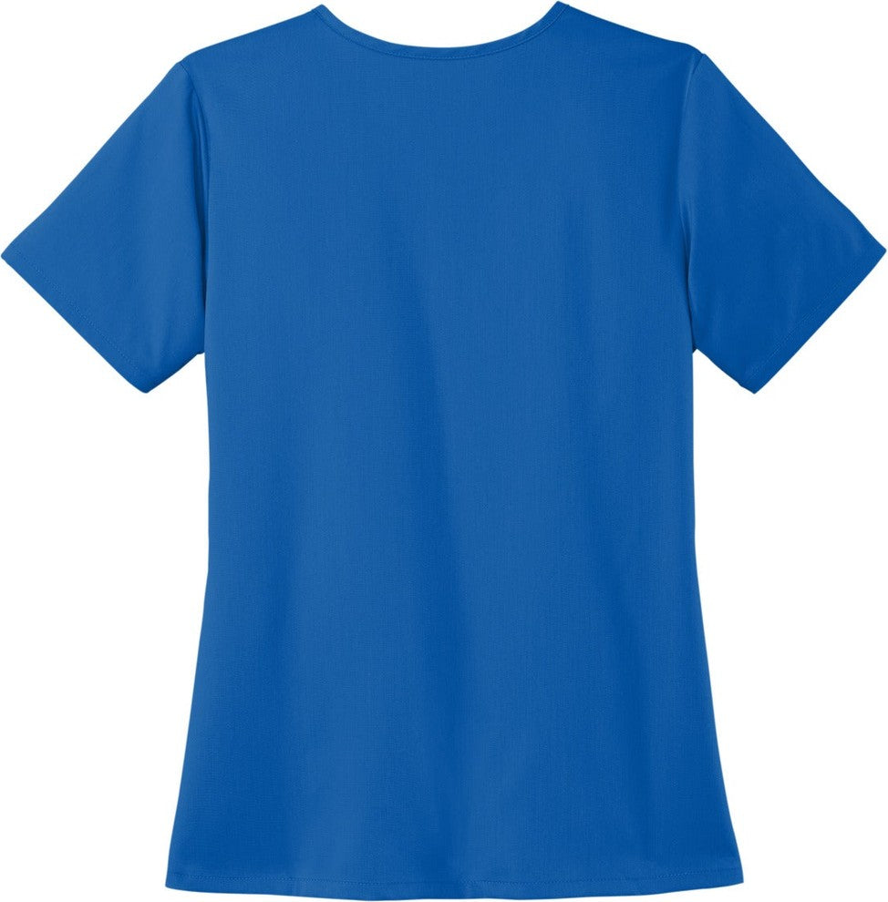 Front View of Royal Wink Women's Premiere Flex V-Neck Top WW4168