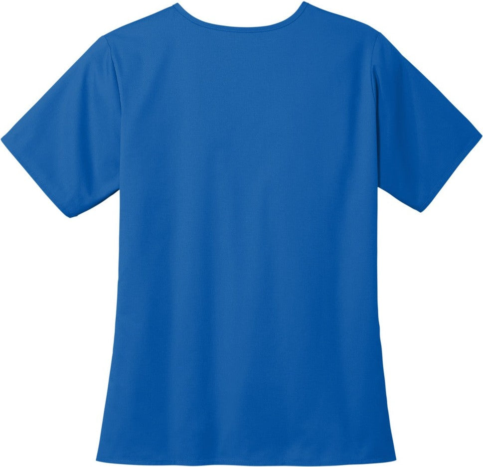 Rear View of Royal Wink Women's WorkFlex V-Neck Top WW4560