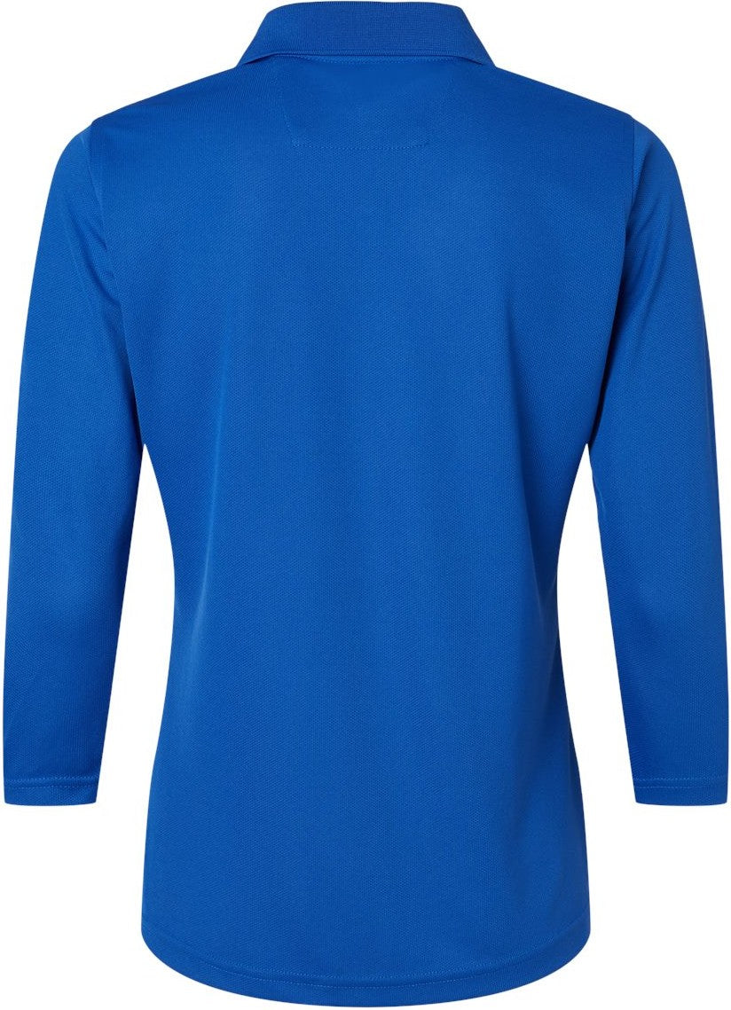 Front View of Royal Women's Lady Palm Three-Quarter Sleeve Polo - 120