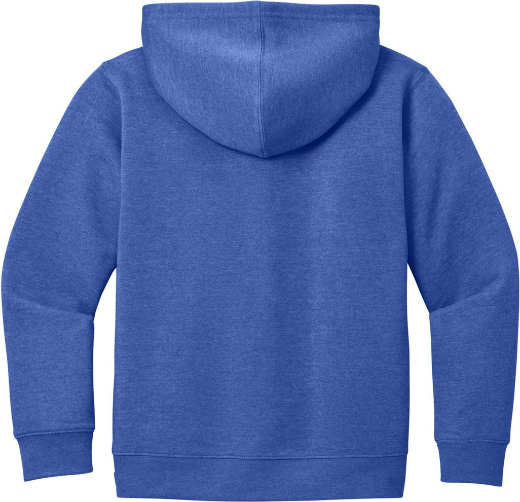 Front View of RoyalFrost District Youth V.I.T. Fleece Full-Zip Hoodie DT6102Y