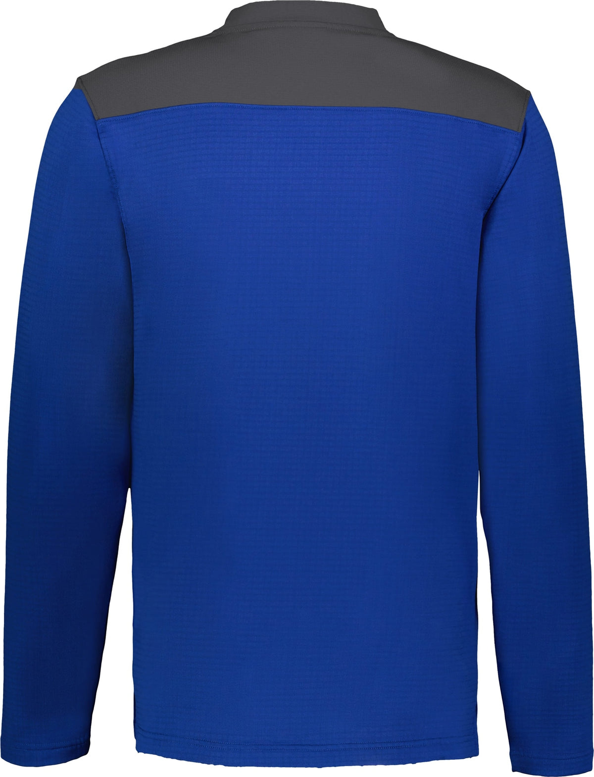 Rear View of ROYAL/STEALTH SIDELINE GRID 1/4 ZIP PULLOVER
