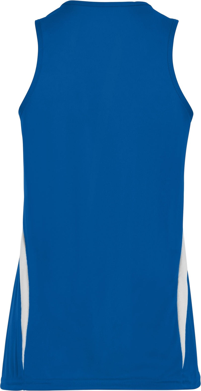 Rear View of ROYAL/WHITE LADIES SPRINT SLIM FIT SINGLET